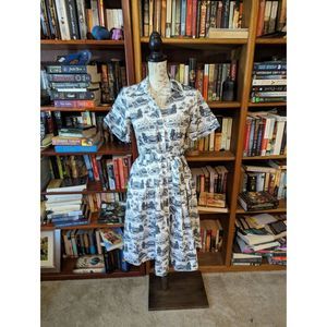 SOLD - brooks brothers toile cotton sateen Whitehouse dress sz 6p nwt